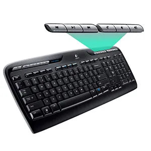 Logitech LGT-MK330-US, Standard, Wireless, RF Wireless, QWERTY, Black, Mouse included