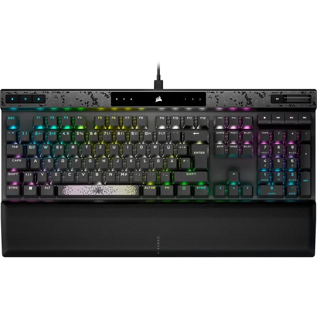 Corsair K70 MAX, Full-size (100%), USB, RGB LED, Black