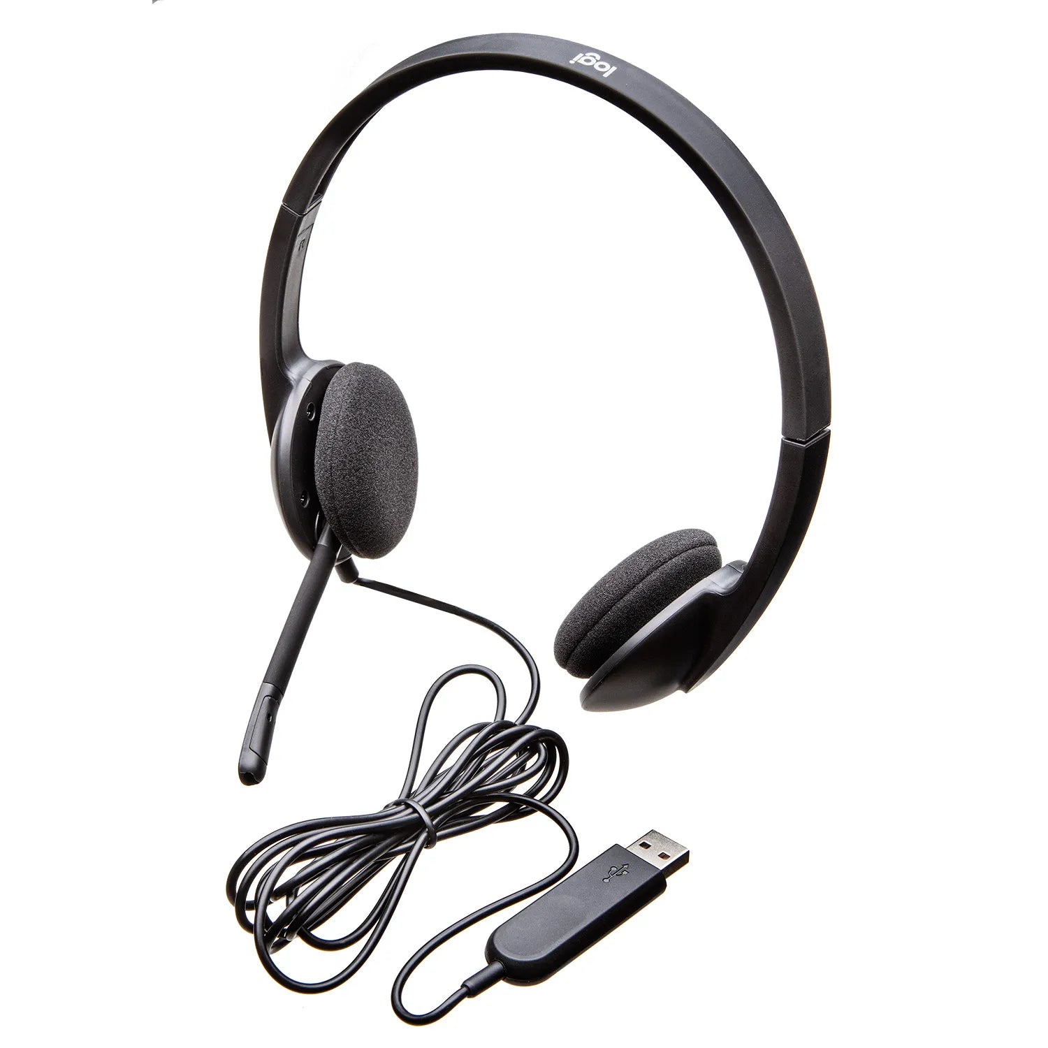 Logitech H340 USB Computer Headset, Wired, Office/Call center, 20 - 20000 Hz, 100 g, Headset, Black