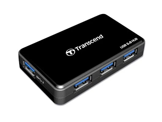 Transcend HUB3, USB 3.2 Gen 1 (3.1 Gen 1) Type-A, 5000 Mbit/s, Black, CE, FCC, BSMI, 5 - 12 V, Windows 10,Windows 10 Education,Windows 10 Education x64,Windows 10 Enterprise,Windows 10...