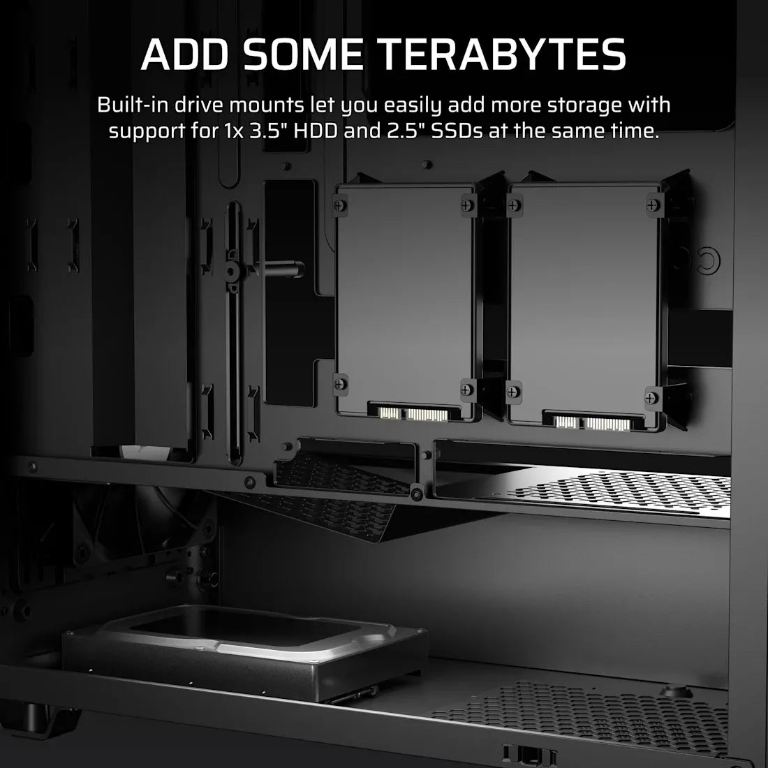 3200D RS Mid-Tower PC Case; 3x RS120 fans incl - White.