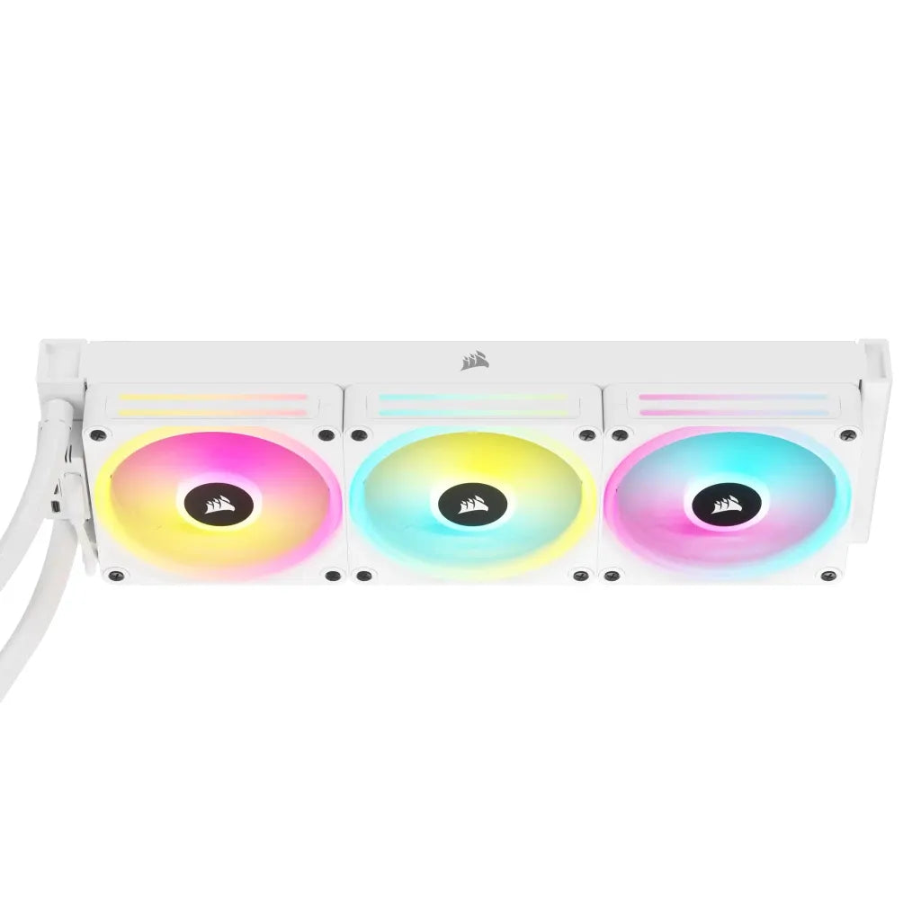 CORSAIR iCUE LINK H150i RGB Liquid CPU Cooler - QX120 RGB Fans - White - 360mm Radiator - Fits Intel® LGA 1700; AMD® AM5 - Hub I