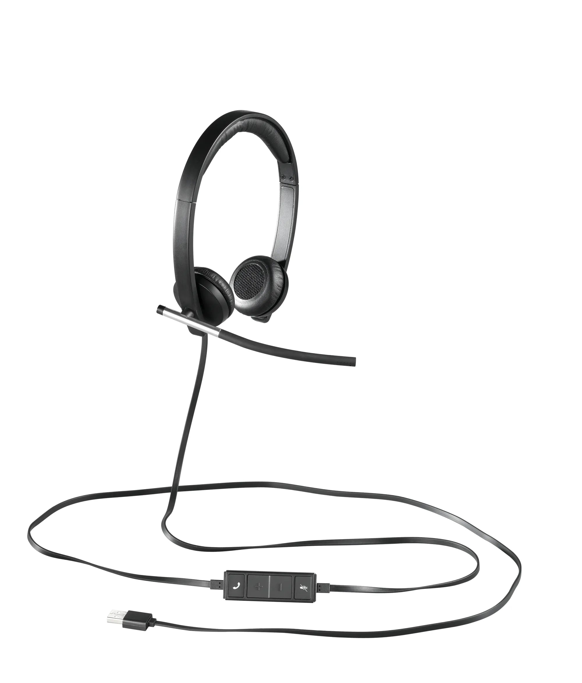 Logitech USB Headset Stereo H650e, Wired, Office/Call center, 50 - 10000 Hz, 120 g, Headset, Black, Silver