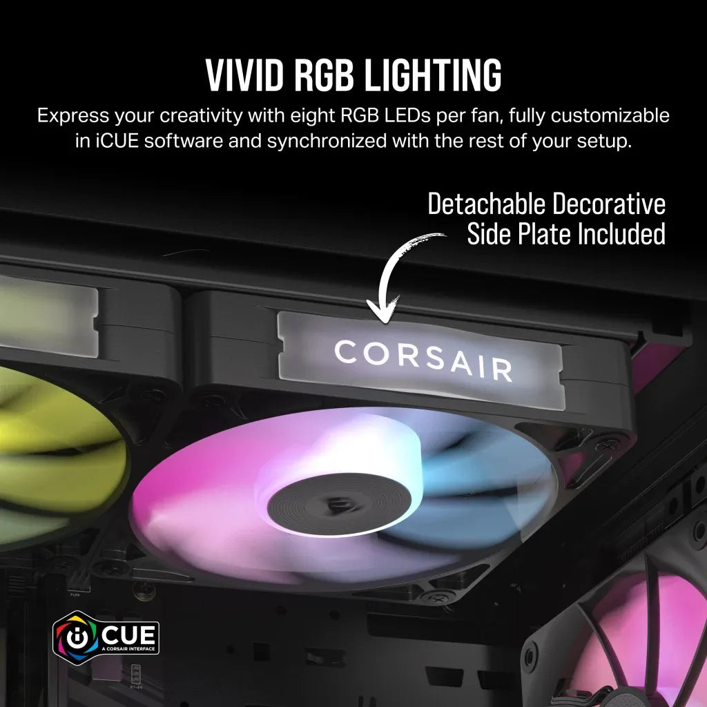 Corsair iCUE LINK RX120 RGB, Fan, 12 cm, 400 RPM, 2100 RPM, 36 dB, 73.5 cfm