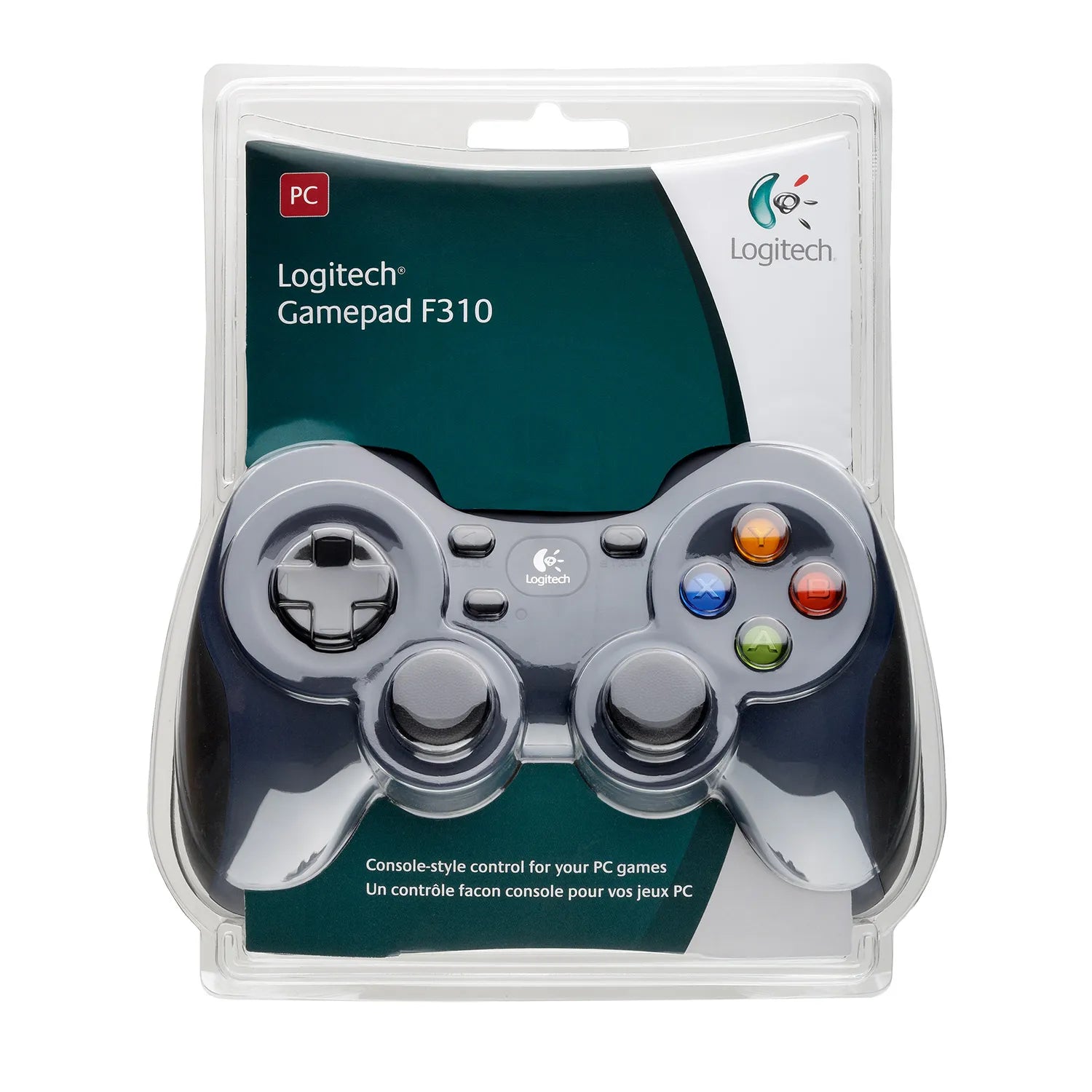 Logitech G Gamepad F310, Gamepad, PC, Back button, D-pad, Menu button, Start button, Analogue / Digital, Wired, USB 2.0