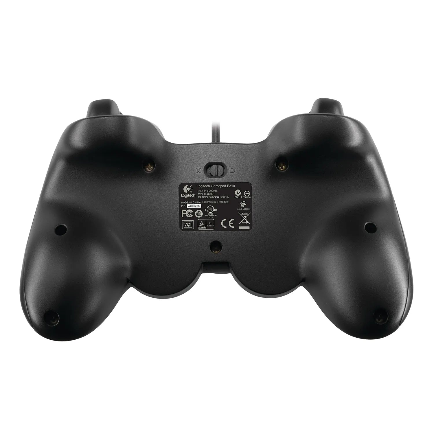 Logitech G Gamepad F310, Gamepad, PC, Back button, D-pad, Menu button, Start button, Analogue / Digital, Wired, USB 2.0