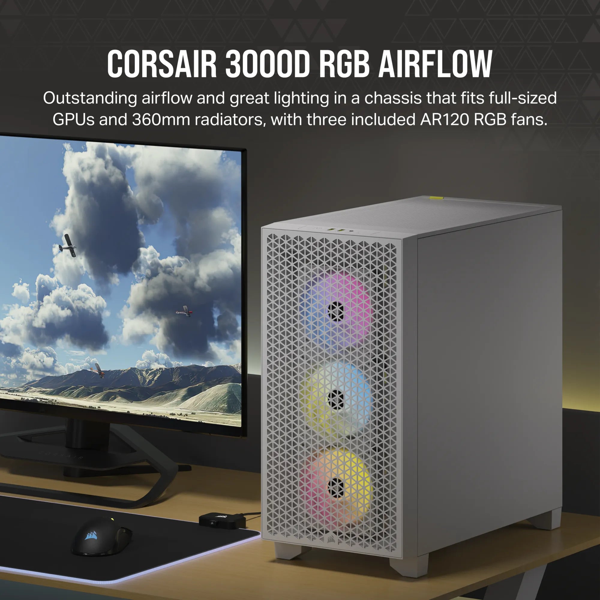 Corsair CC-9011256-WW, Midi Tower, PC, White, ATX, Gaming, Multi