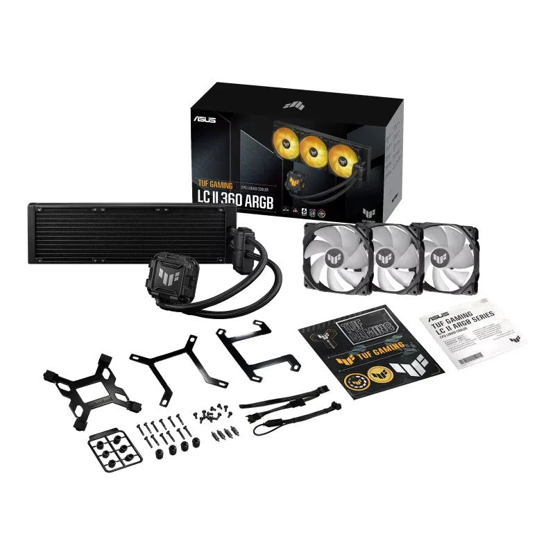 ASUS TUF GAMING LC II 360 ARGB, Liquid cooling kit, 12 cm, 2000 RPM, 29 dB, 67 cfm, 113.8 m³/h