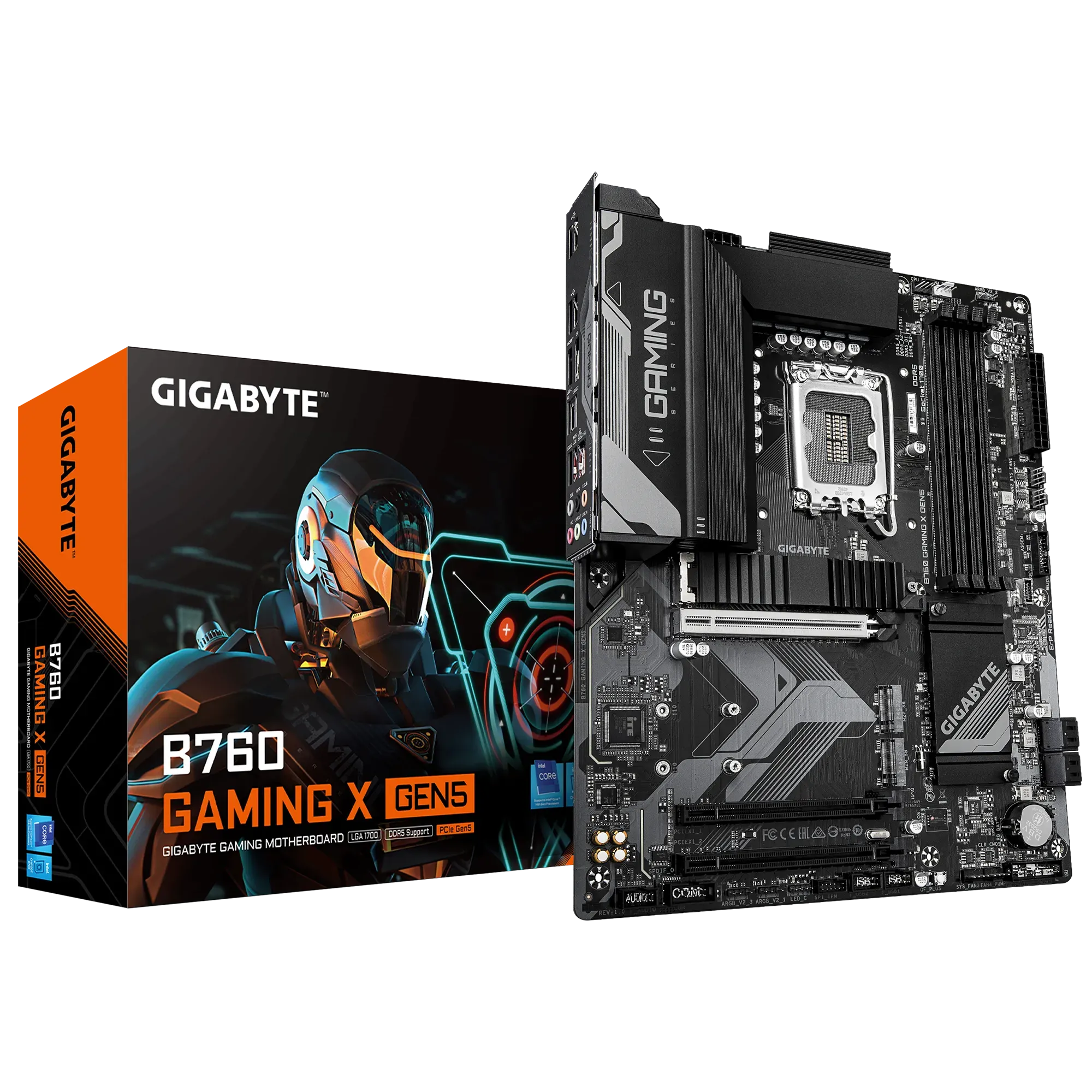 GIGABYTE Intel® B760 Chipset for LGA 1700; 4x DDR5; 3x M2; HDMI/DP; ATX