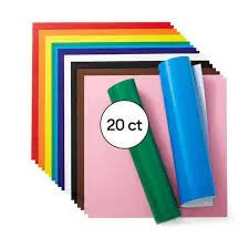 2009649 - Cricut Flat Pack 20sheets Permanent Vinyl Rainbow