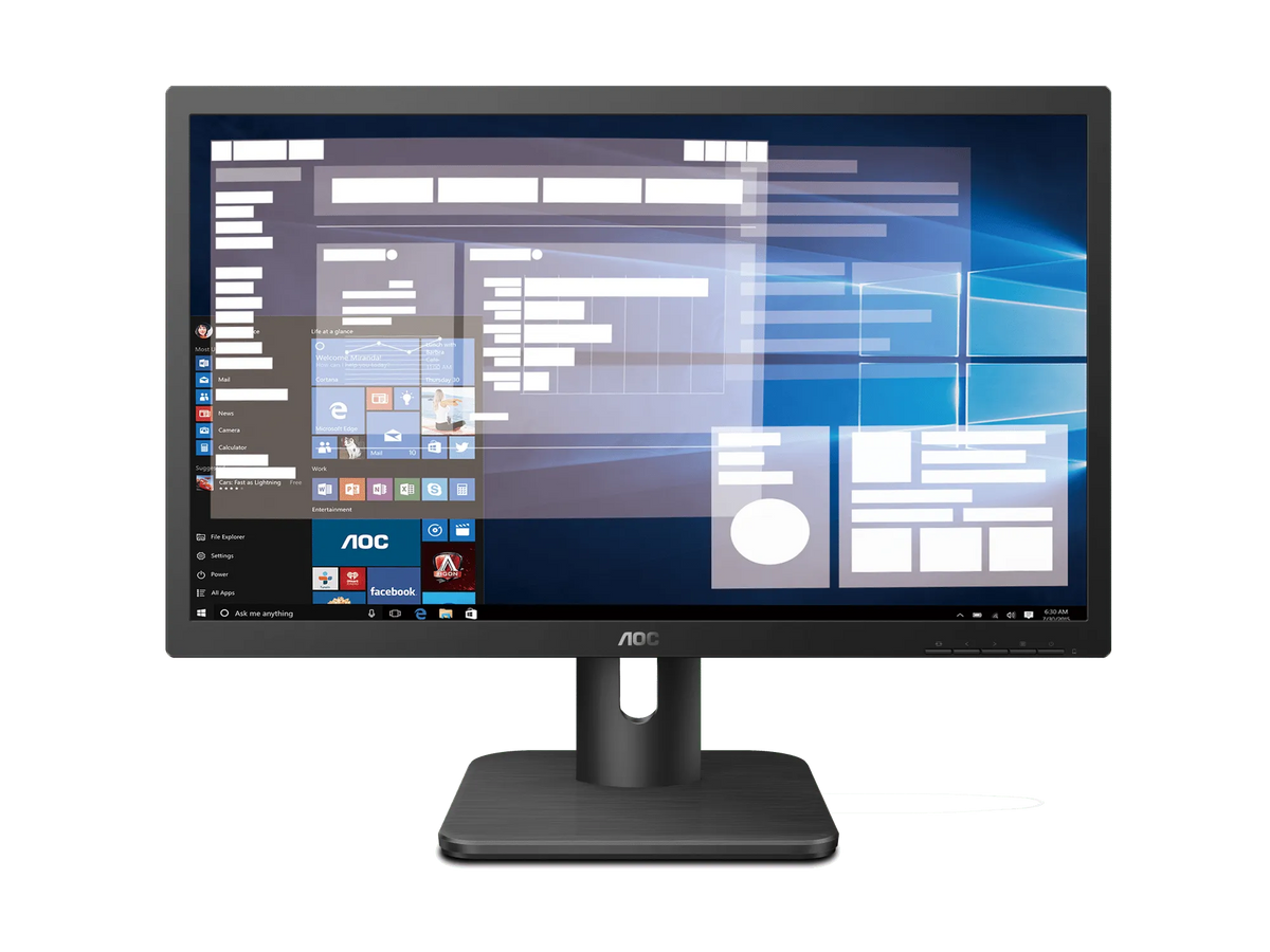 AOC 20E1H  Monitor|19.5 inch|TN HD+ 1600x900|HDMI|VGA|VESA|Flicker Free|Low Blue Mode|Internal Power Supply|3YR Warranty