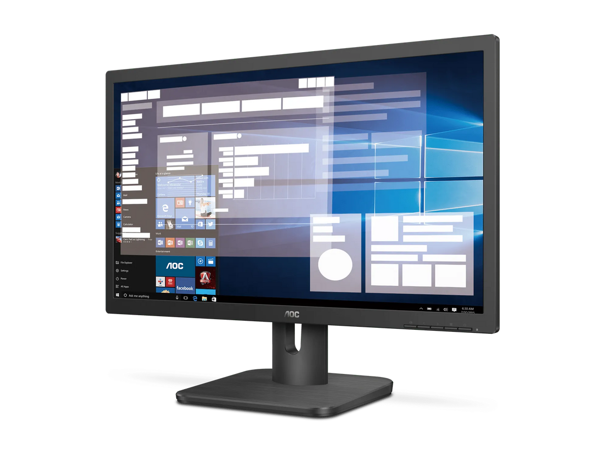AOC 20E1H  Monitor|19.5 inch|TN HD+ 1600x900|HDMI|VGA|VESA|Flicker Free|Low Blue Mode|Internal Power Supply|3YR Warranty