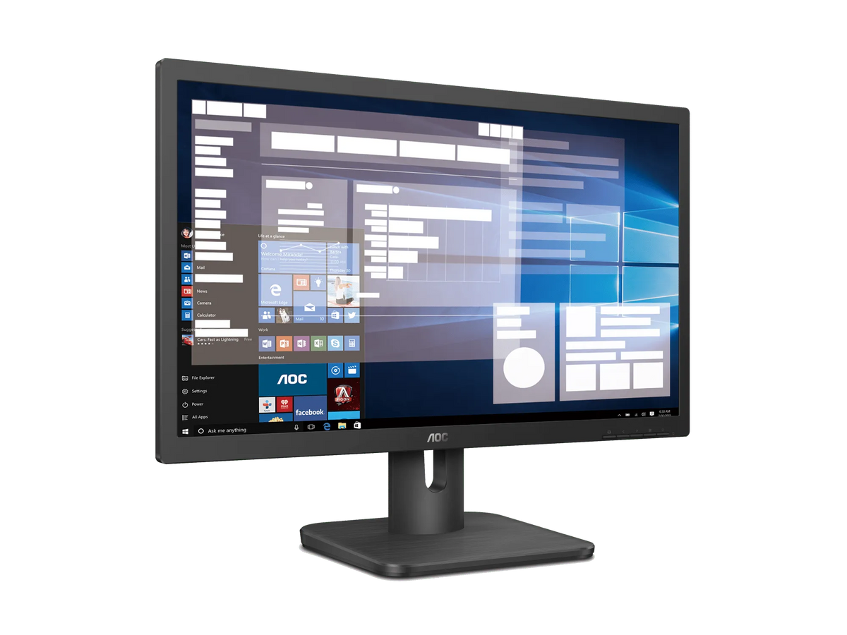 AOC 20E1H  Monitor|19.5 inch|TN HD+ 1600x900|HDMI|VGA|VESA|Flicker Free|Low Blue Mode|Internal Power Supply|3YR Warranty