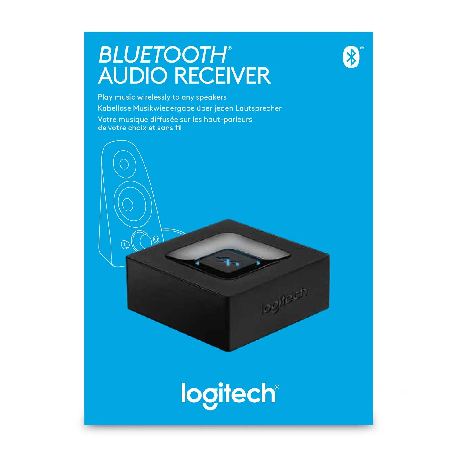 Logitech Bluetooth Audio Receiver, 3.5 mm, A2DP, 15 m, Black, AC, Type C