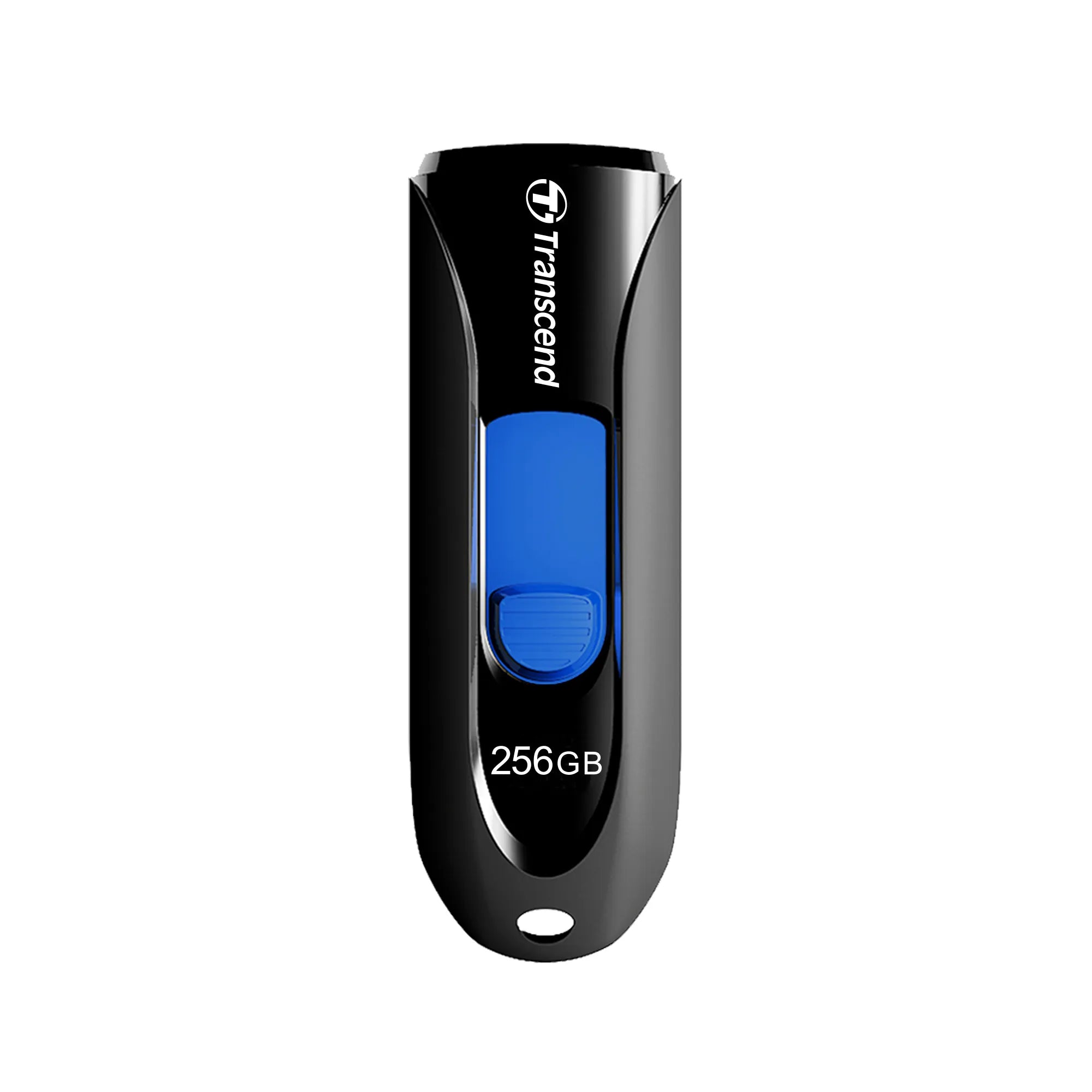 TRANSCEND 32GB JF790 USB3.1 GEN 1 CAPLESS FLASH DRIVE - BLACK AND BLUE