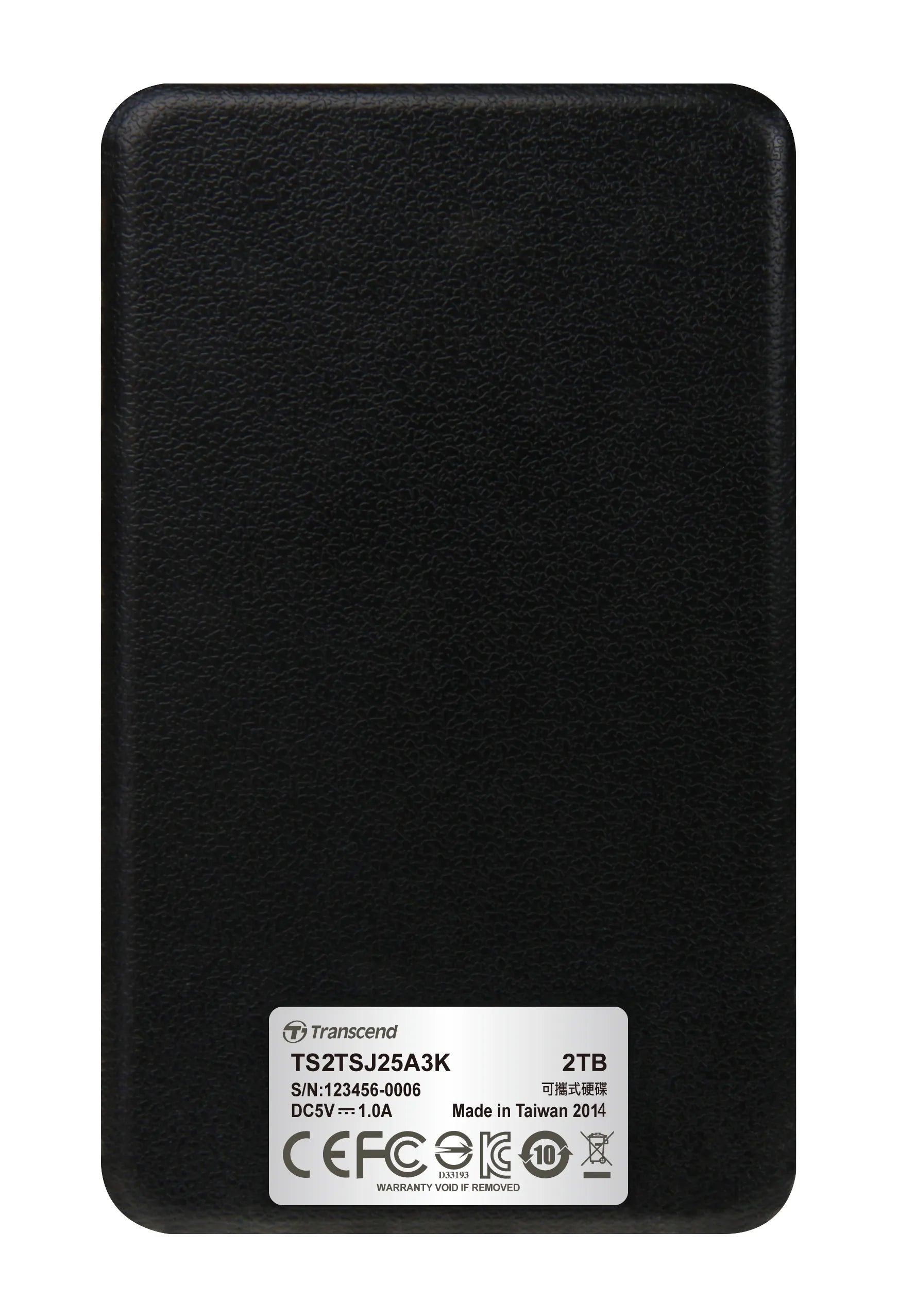 Transcend StoreJet 25A3K 2TB, 2 TB, 2.5", 3.2 Gen 1 (3.1 Gen 1), Black