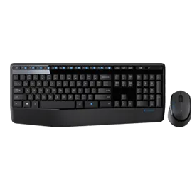 Logitech Wireless Combo MK345, Full-size (100%), Wireless, USB, QWERTY, Black, Mouse included