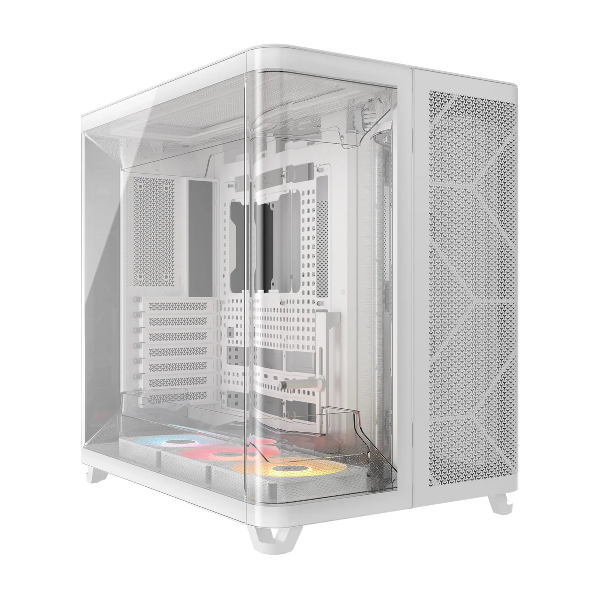 AIR 5400 RS-R ARGB Triple Chamber Mid-Tower PC Case ; 3x Fans Included; 2x 2.5'' ; 1x 3.5''  White