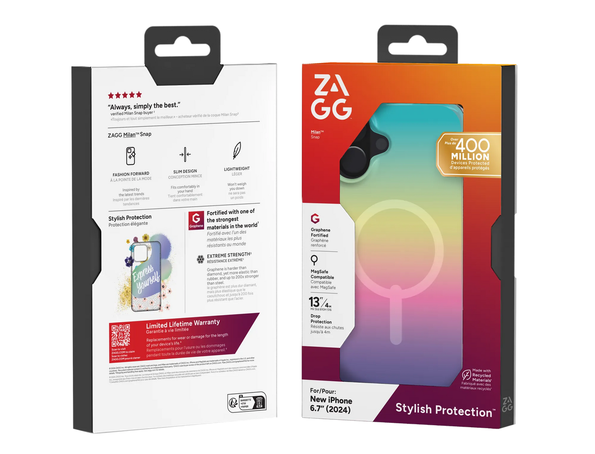 ZAGG Cases Milan Snap Apple iP16 Plus  Iridescent