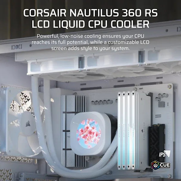 NAUTILUS 360 RS LCD Liquid CPU Cooler – 2.1'''' IPS LCD Screen – RS120 Fans – 360 mm Radiator – LGA 1851/1700;
AMD® AM5/AM4 -