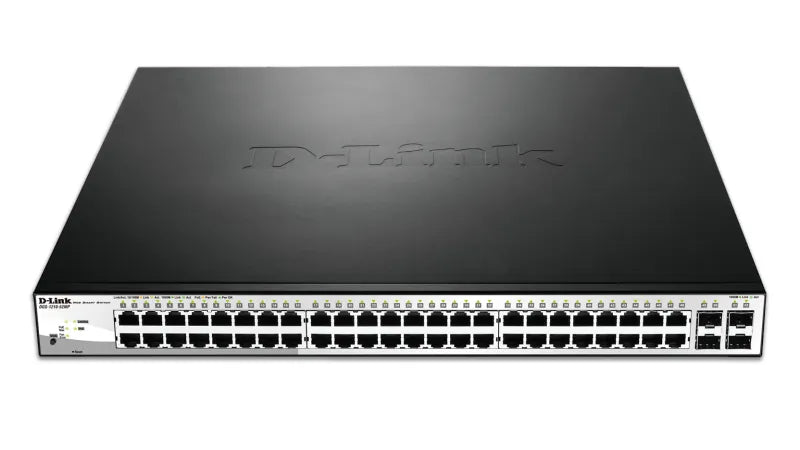 D-Link DGS-1210-52MP, Managed, L2, Gigabit Ethernet (10/100/1000), Power over Ethernet (PoE), Rack mounting, 1U