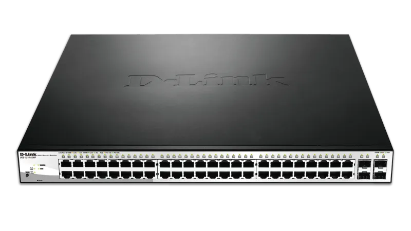 D-Link DGS-1210-52MP, Managed, L2, Gigabit Ethernet (10/100/1000), Power over Ethernet (PoE), Rack mounting, 1U