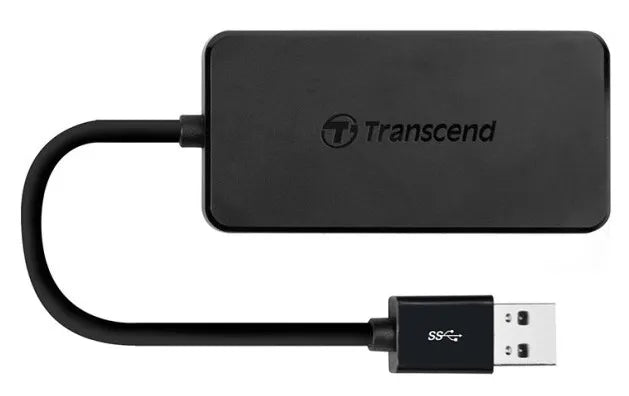 Transcend HUB2, USB 3.2 Gen 1 (3.1 Gen 1) Type-A, Black, CE/FCC/BSMI/KC/RCM/EAC, USB, 5 V, 0.9 A