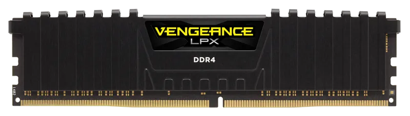 Corsair VENGEANCE® LPX 8GB (1 x 8GB) DDR4 DRAM 2666MHz C16 Memory Kit; 16-18-18-35; 1.2V; Black