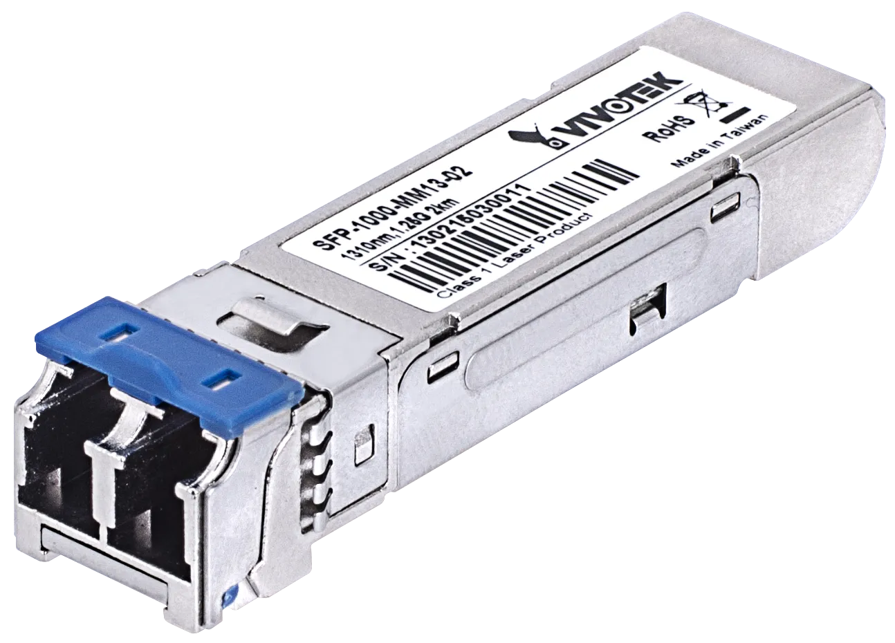 VIVOTEK SFP-1000-SM13-10, Fiber optic, 1250 Mbit/s, SFP, LC, 9/125 µm, 10000 m