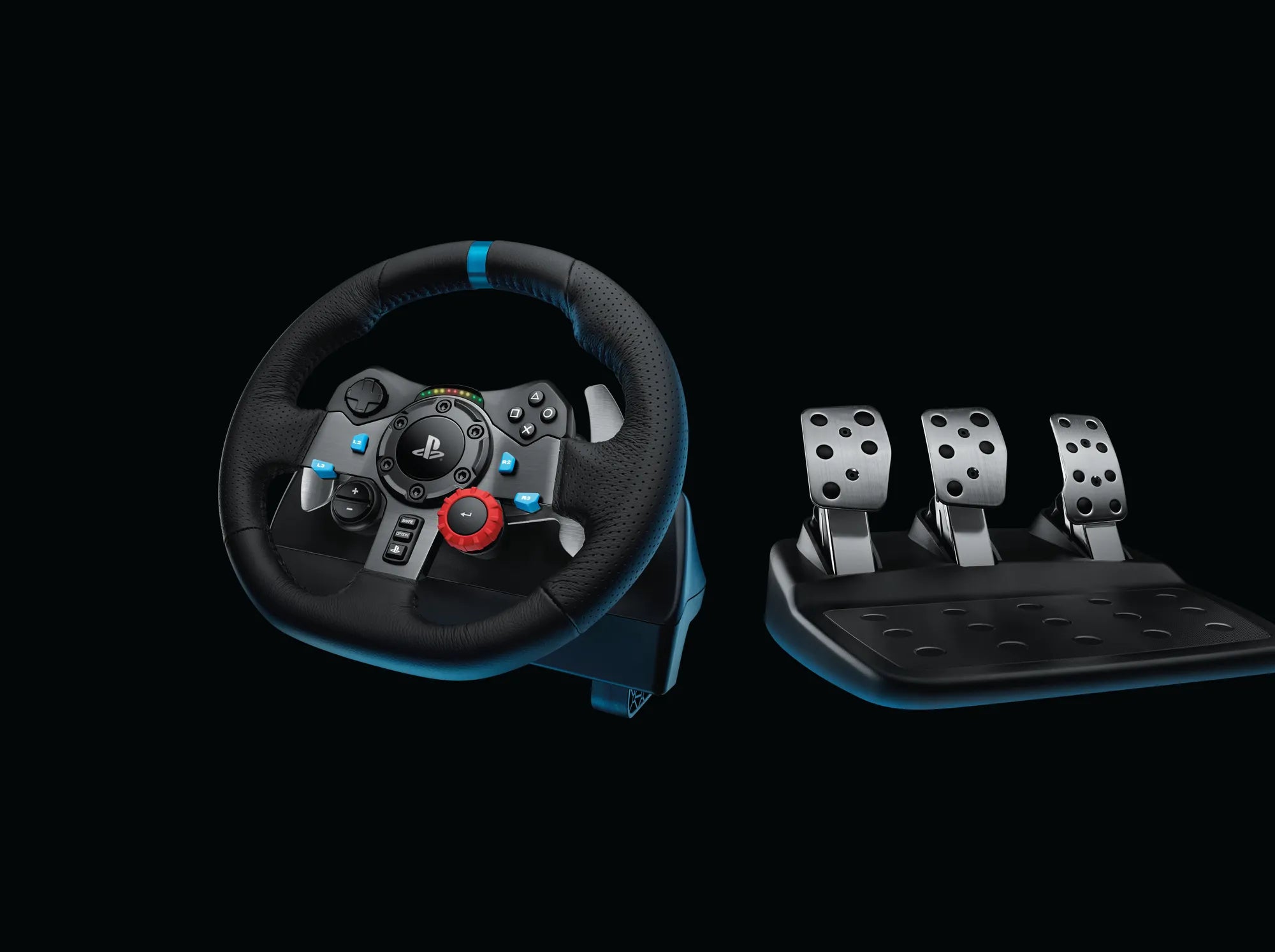 Logitech G G29, Steering wheel + Pedals, Playstation 3,PlayStation 4, Analogue, D-pad, Wired, USB 2.0