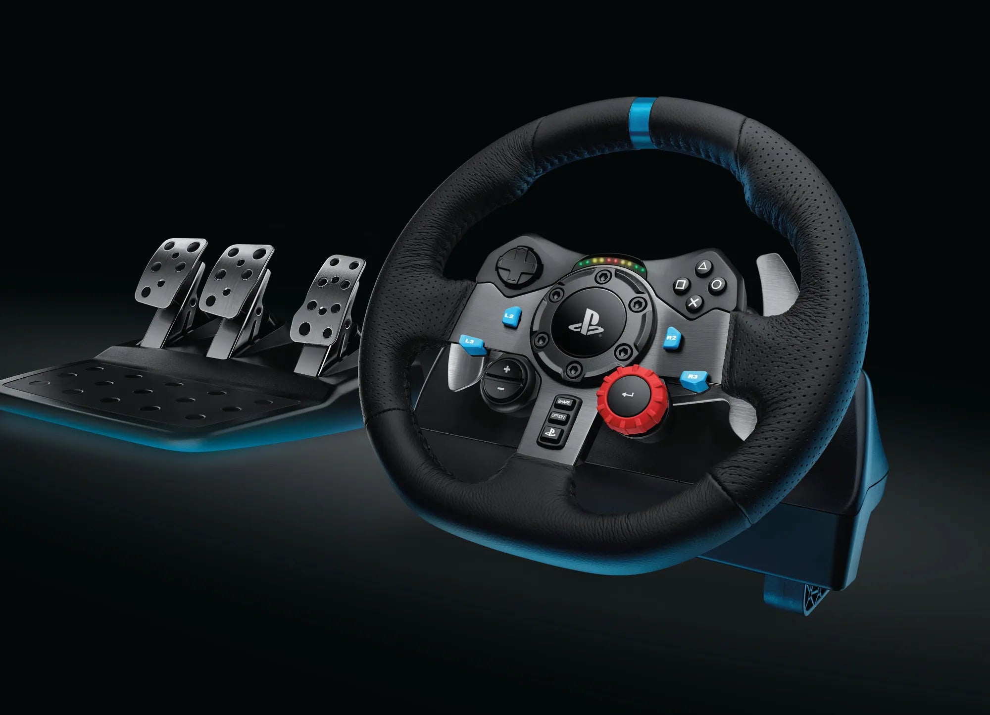 Logitech G G29, Steering wheel + Pedals, Playstation 3,PlayStation 4, Analogue, D-pad, Wired, USB 2.0