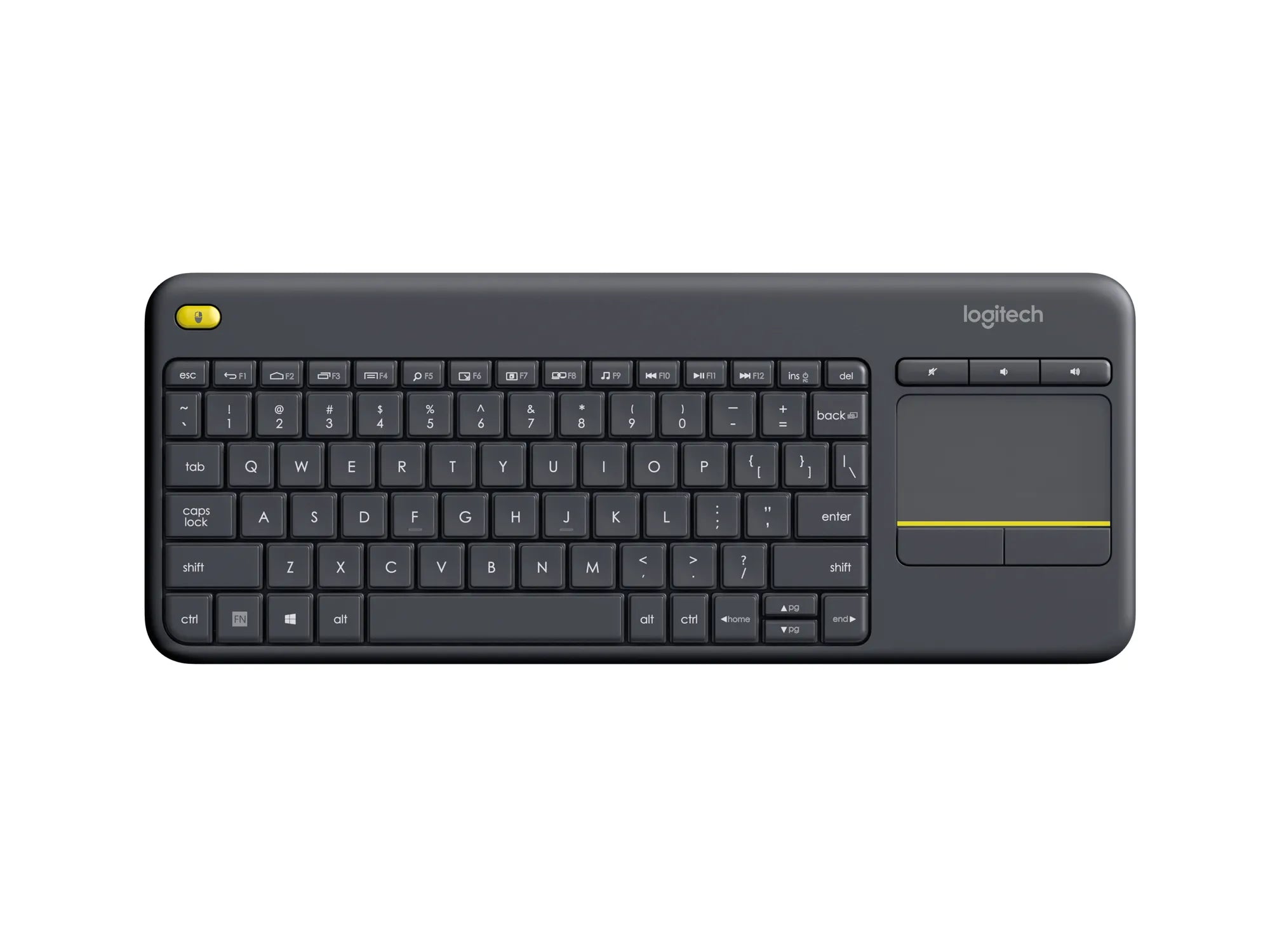 LOGITECH K400 PLUS DARK GREY WIRELESS KEYBOARD