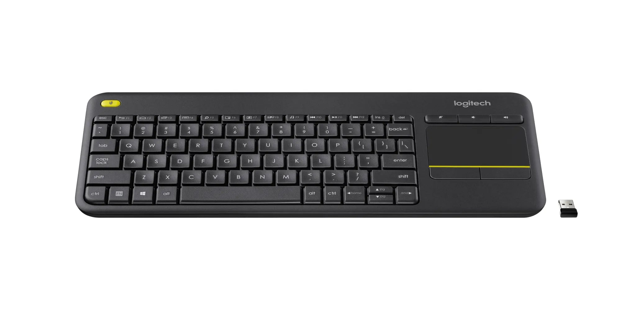 LOGITECH K400 PLUS DARK GREY WIRELESS KEYBOARD