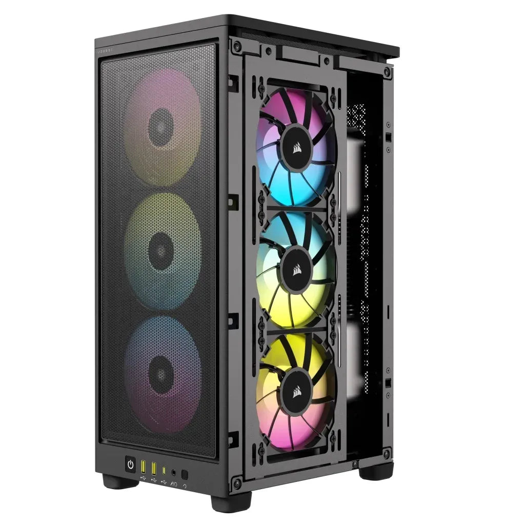 Corsair 2000D RGB AIRFLOW, Small Form Factor (SFF), PC, Black, Mini-ITX, Mesh, Multi