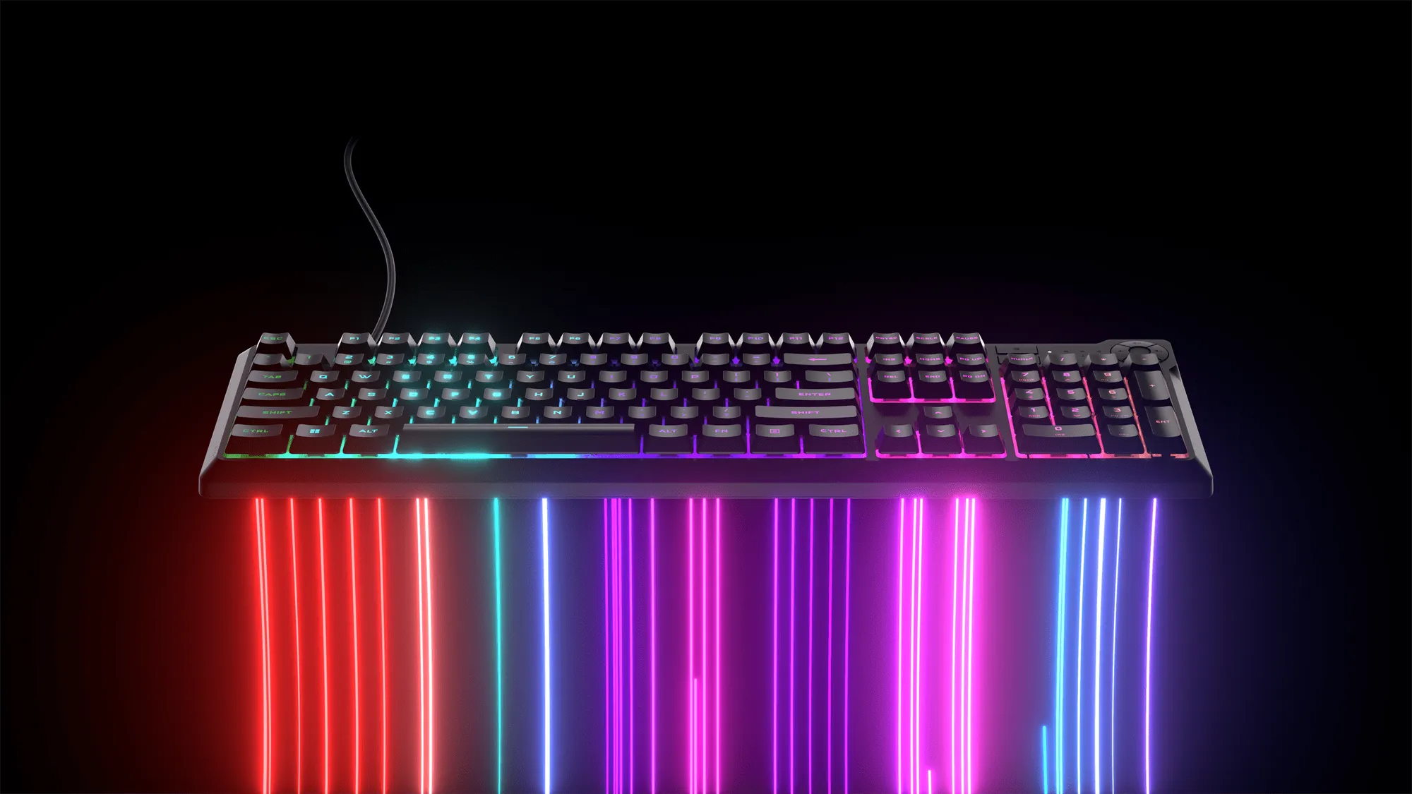 Corsair K55 CORE RGB, Wired, USB, Mechanical, QWERTY, RGB LED, Black