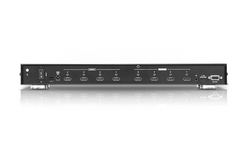 Aten VM0404HA, HDMI, 4 x HDMI Type A Female (Black), 4 x HDMI Type A Female (Black), Black, Metal, 60 Hz