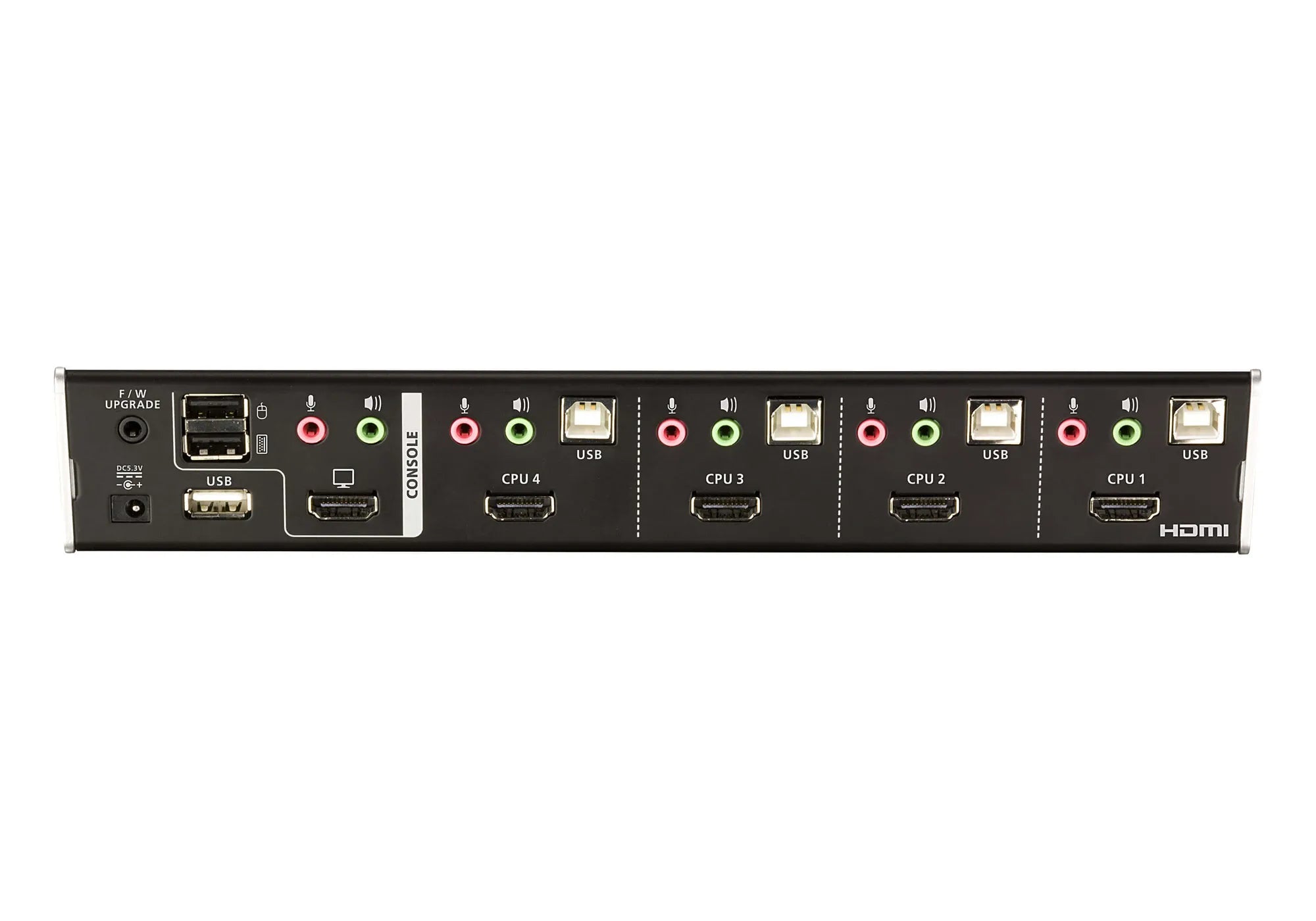 ATEN CS1794, 1920 x 1200 pixels, WUXGA, Rack mounting, 4.8 W, 1U, Black, Stainless steel