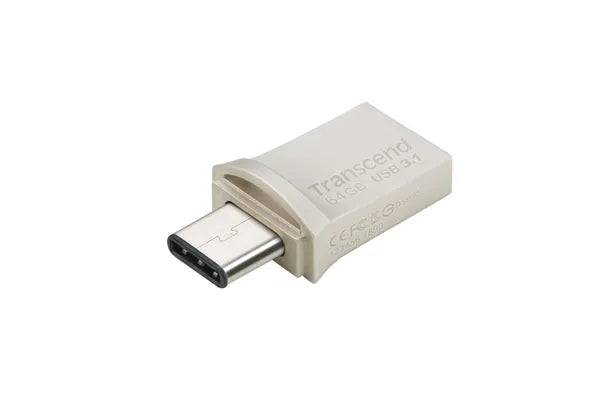 Transcend JetFlash 890 64GB, 64 GB, USB Type-A / USB Type-C, 3.2 Gen 1 (3.1 Gen 1), Cap, 3 g, Black,Grey