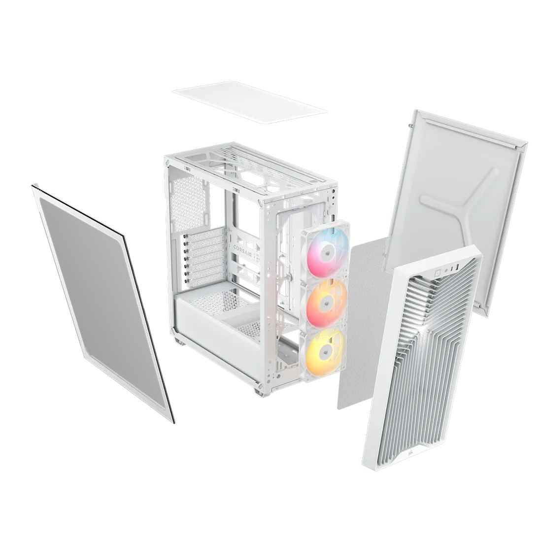 3200D RS ARGB Mid-Tower PC Case; 3x RS120 ARGB fans incl - White.