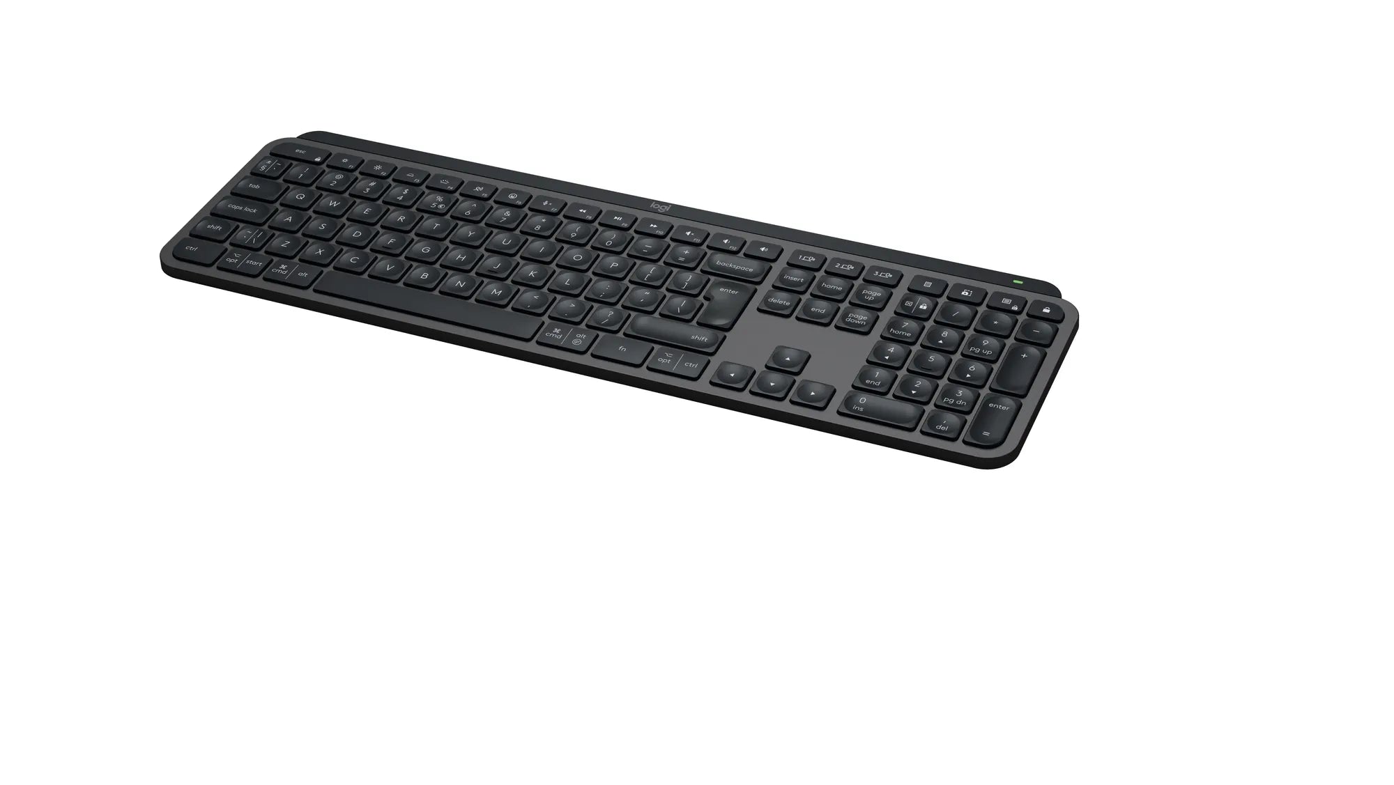 Logitech MX Keys S, Full-size (100%), RF Wireless + Bluetooth, Scissor key switch, QWERTY, LED, Graphite