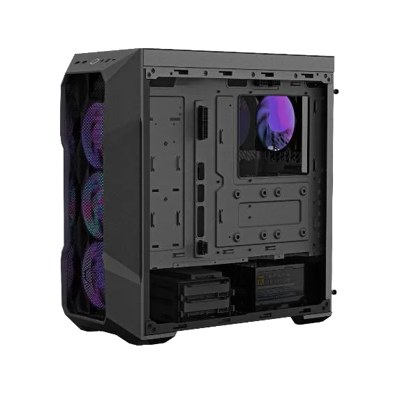 Cooler Master TD500 MAX, Full Tower, PC, Black, ATX, micro ATX, Mini-ITX, Plastic, Steel, Tempered glass, Multi