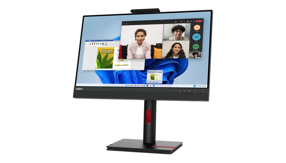 Lenovo ThinkCentre Tiny-In-One 24, 60.5 cm (23.8"), 1920 x 1080 pixels, Full HD, LED, 6 ms, Black