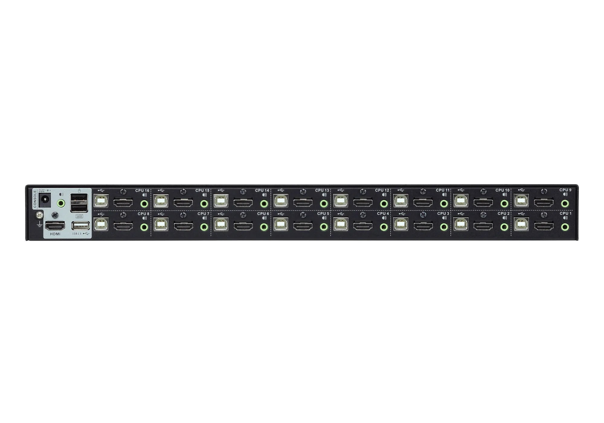 ATEN CS17916, 1920 x 1200 pixels, WUXGA, Rack mounting, 12.2 W, 1U, Black