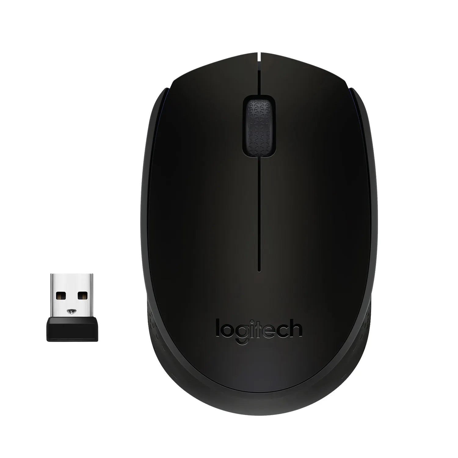 Logitech M170 Wireless Mouse, Ambidextrous, Optical, RF Wireless, 1000 DPI, Black