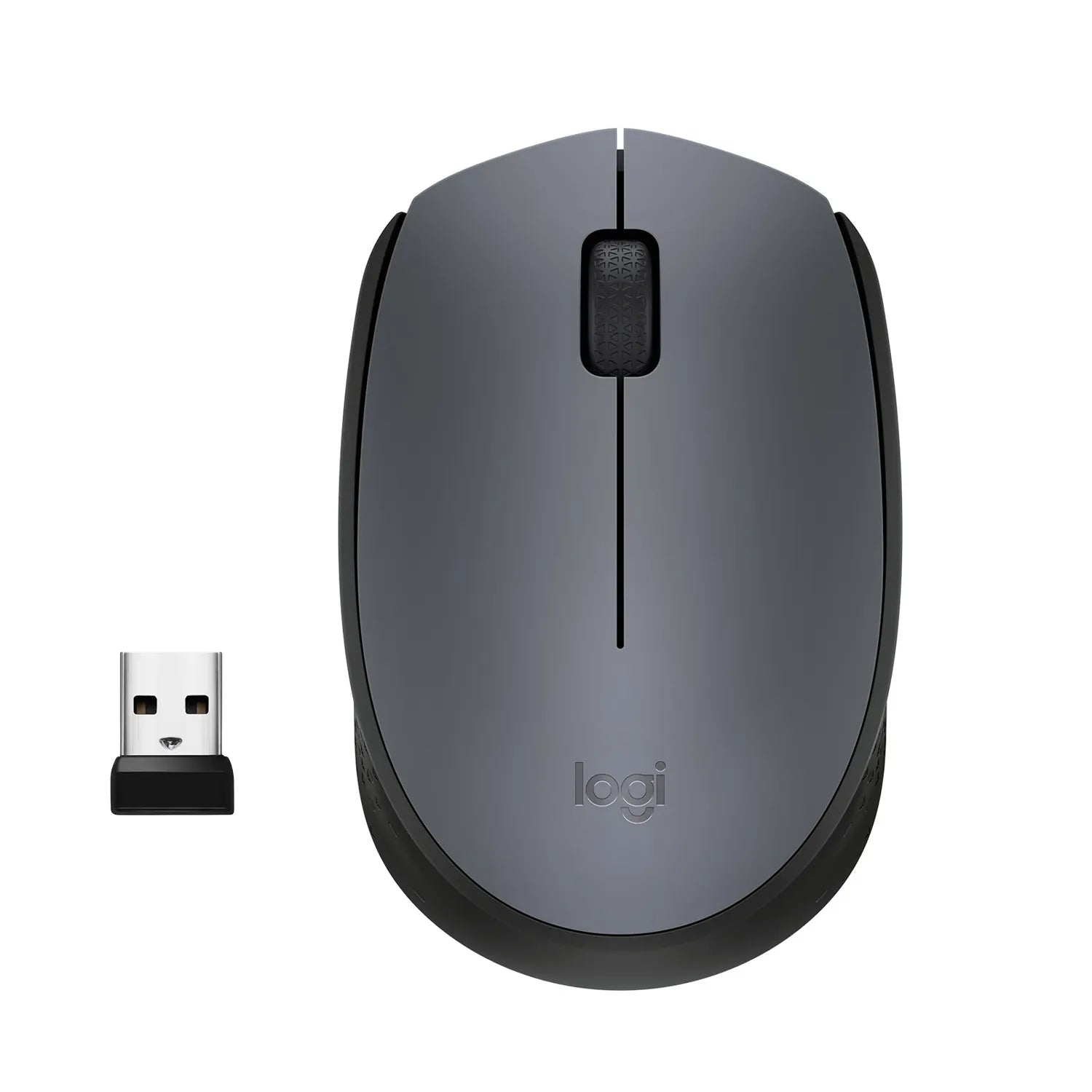 Logitech M170 Wireless Mouse, Ambidextrous, Optical, RF Wireless, 1000 DPI, Grey