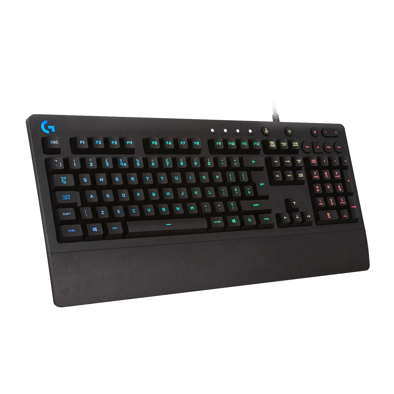 Logitech G G213 Prodigy Gaming Keyboard, Full-size (100%), Wired, USB, QWERTY, RGB LED, Black