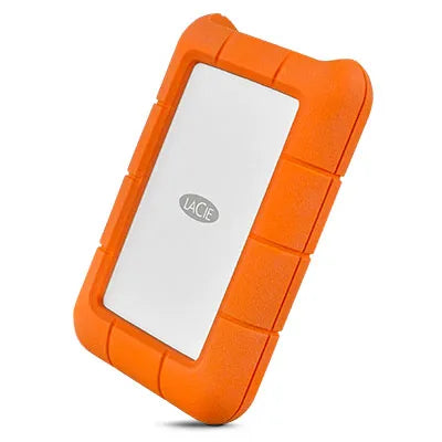 LaCie Rugged USB-C, 2 TB, 2.5", 3.2 Gen 1 (3.1 Gen 1), Orange, Silver