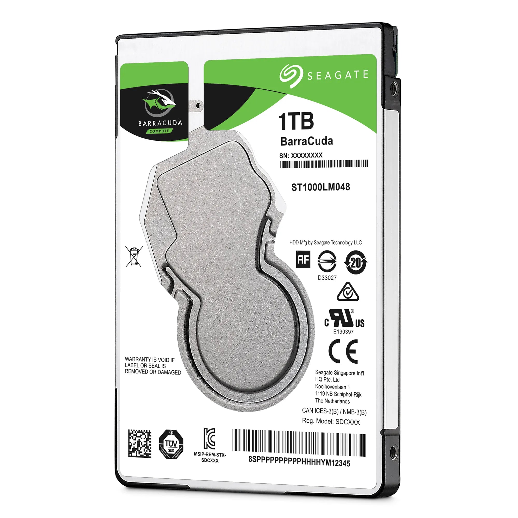 Seagate Barracuda 2.5", 1 TB, 5400 RPM, 128 MB, 2.5", Serial ATA III