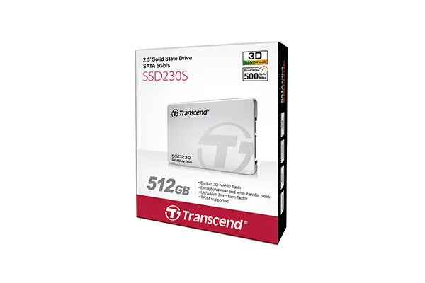 Transcend SATA III 6Gb/s SSD230S 512GB, 512 GB, 2.5", 560 MB/s, 6 Gbit/s