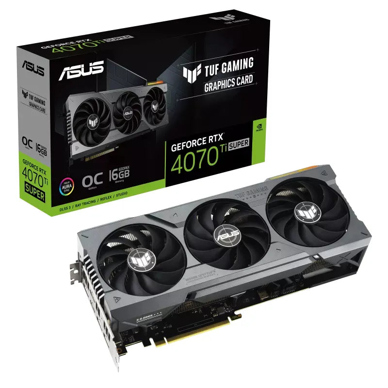 ASUS TUF Gaming TUF-RTX4070TIS-O16G-GAMING, GeForce RTX 4070 Ti SUPER, 16 GB, GDDR6X, 256 bit, 7680 x 4320 pixels, PCI Express 4.0